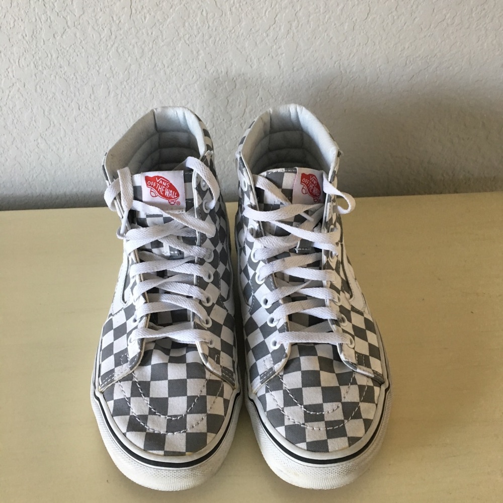 Custom gray high top Vans